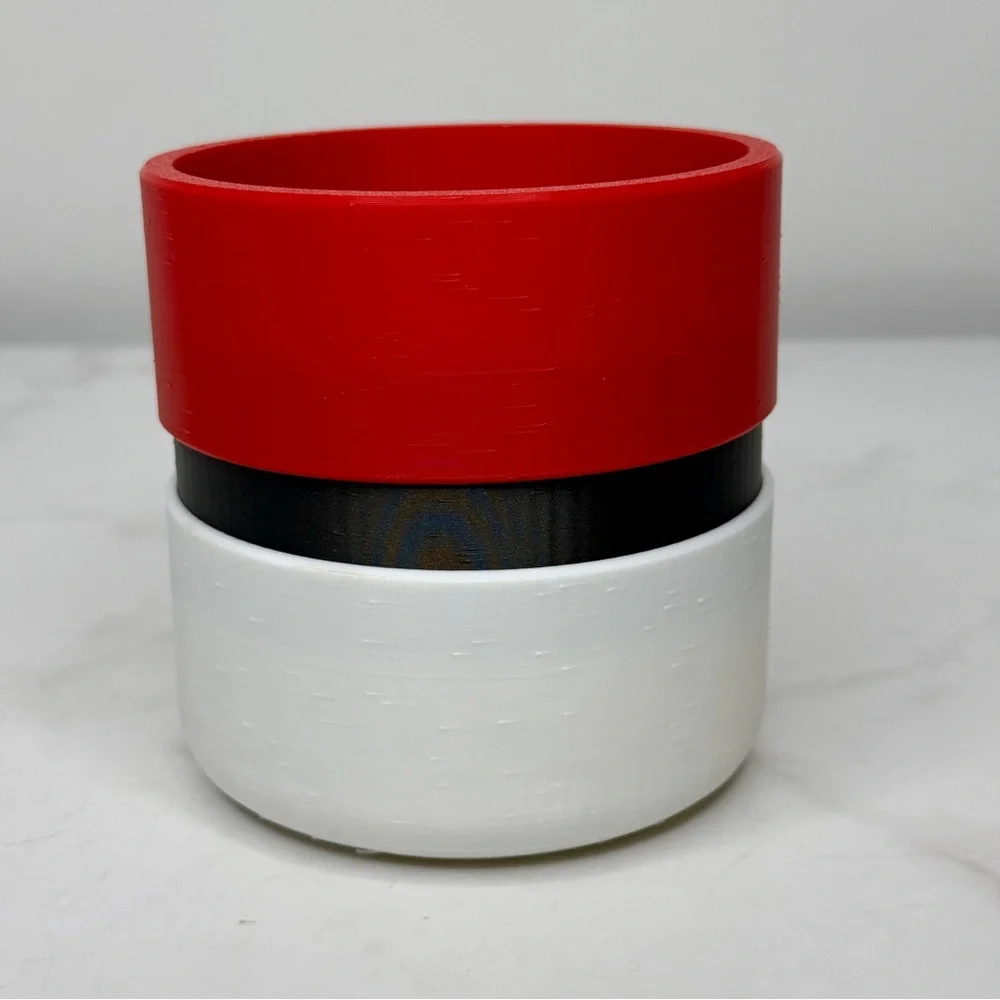 Pokeball Inspired 3D Printed Planter - Succulent Pot - Gamer Desk Decor Gift 4” - Picture 5 of 11